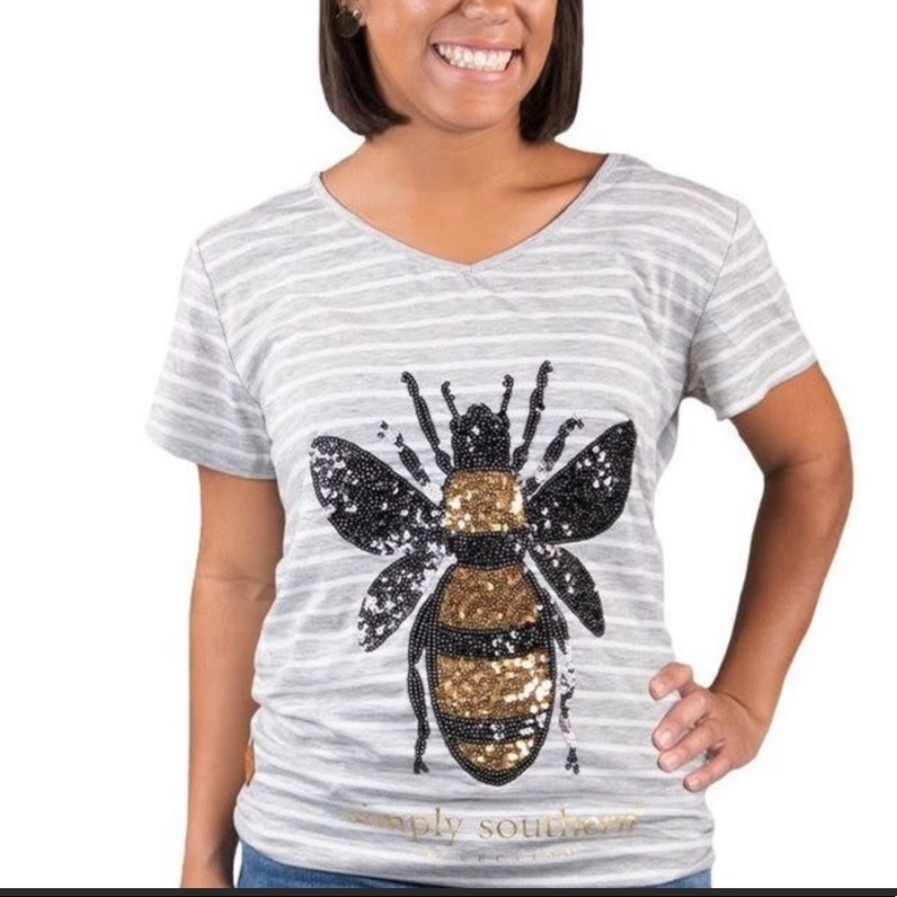 Simply Southern Sequin Bee Shirt